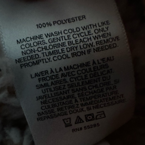 Express One Eleven Sherpa Fleece 1/4 Zip Maroon Size XS - Picture 6 of 8